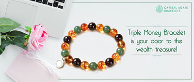 Triple money bracelet is your door to the wealth treasure!