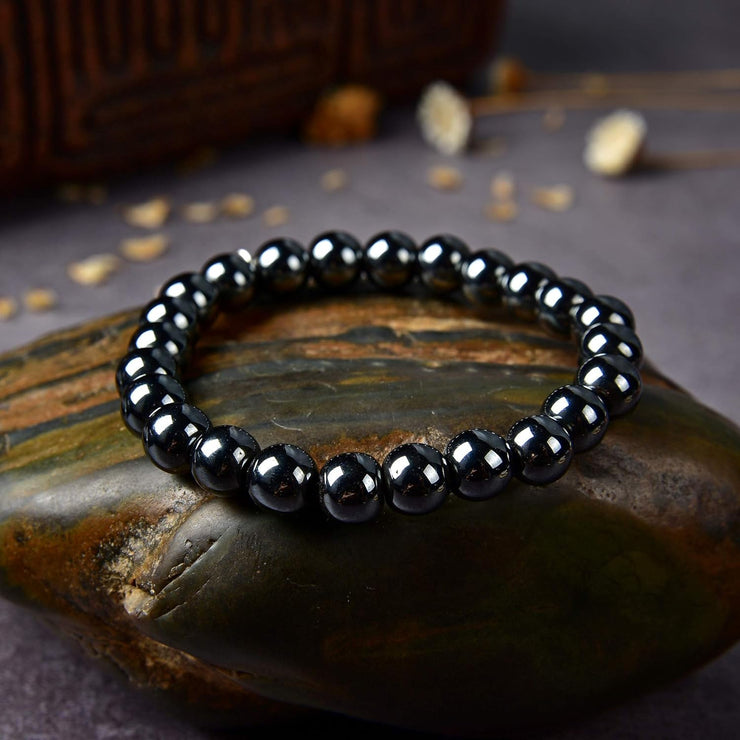Black Onyx Bracelet - Handmade Gemstone Chakra Charged Crystal Bracelet for Natural Healing| Stretchy Yoga Beaded Jewelry for Men Women Unisex