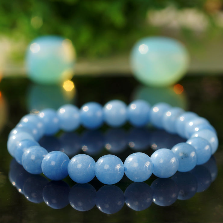 Soothing Bracelet - Natural Aquamarine bracelet - Bring Positive Energy - Peace - Youthfulness Bracelet - New Launch